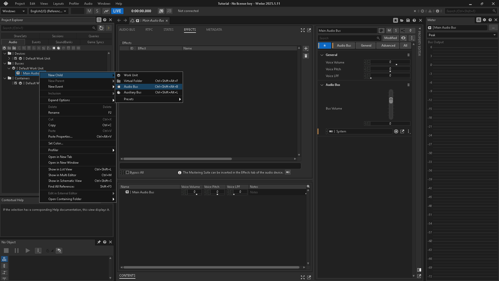 Create an Audio Bus under Main Audio Bus.